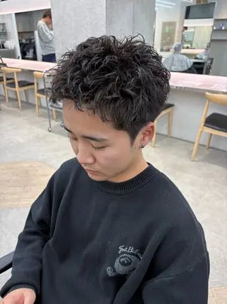 パーマ メンズ 🌀toa/波巻き✨ /メンズパーマ／栄のヘアスタイル