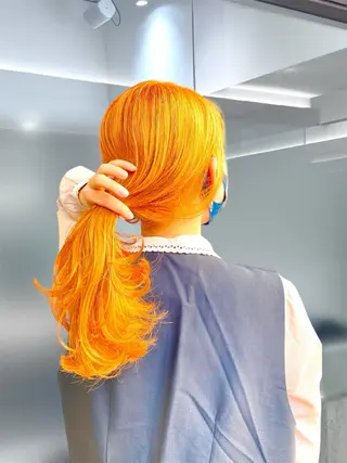 セミロング カラー MiU所属・髪質改善|ストレート |ブリーチ|ゆたかのヘアスタイル