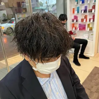 ショート パーマ メンズ 韓国風メンズ/毛流れ ヘアなら須田龍世のヘアスタイル