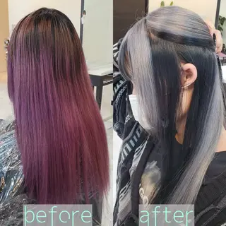 ロング カラー 派手髪/ハイトーン/ エクステ✨ユウキのヘアスタイル