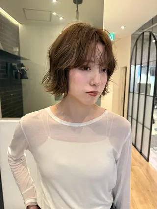 ミディアム 須藤　優真 レイヤーボブ　ウルフのヘアスタイル