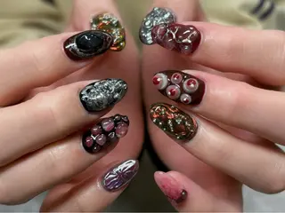 ネイル 【Zina京都駅前】 きぬがわ らむのネイルデザイン