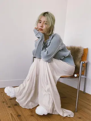 ミディアム カラー ボブ/レイヤー /河内温太のヘアスタイル