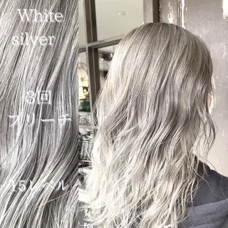 セミロング カラー 川越 輝梨奈のヘアスタイル