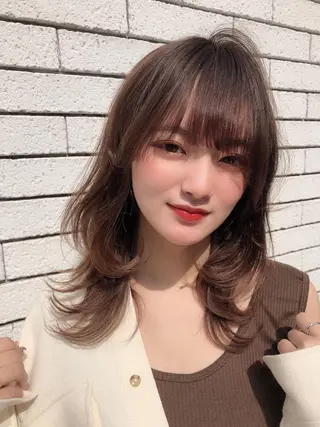 ミディアム カラー 縮毛矯正/ 髪質改善/浅見拓哉のヘアスタイル