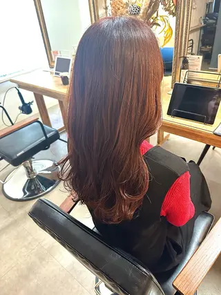 ロング カラー いけだ ひかり ハイライトくびれヘアのヘアスタイル