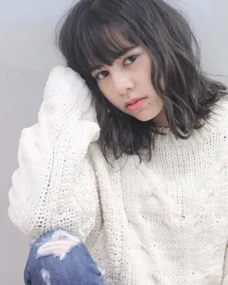 ミディアム オリーブ透明感カラー 表参道/MIKUのヘアスタイル