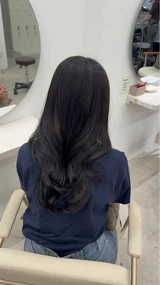 ロング 韓国風cut/ 縮毛矯正/正岡幹康のヘアスタイル