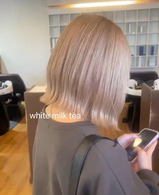 ミディアム カラー ヘアアレンジ Hair muse'e所属・加藤 愛鈴のヘアスタイル