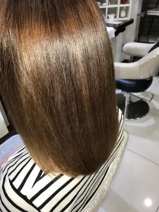 ミディアム 縮毛矯正/髪質改善 /韓国風　山川春輝のヘアスタイル