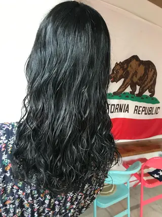 ロング パーマ ヘアアレンジ ❤️カラー得意 🧡松浦睦樹❤️のヘアスタイル