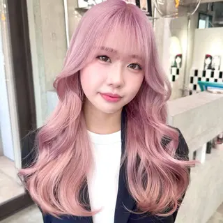 ロング カラー パーマ ヘアアレンジ メンズ キッズ 💖オタク美容師 ꒰ঌ♡モモ♡໒꒱のヘアスタイル