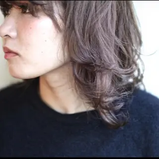 ミディアム カラー ケア剤オタク×海外 ヘア長谷川裕起のヘアスタイル