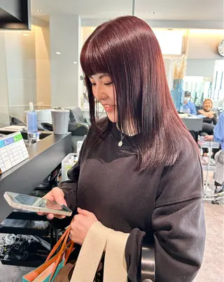 セミロング カラー 🎀ヘアセット透明感 /REINA🎀のヘアスタイル