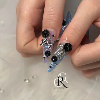 ロング 美フォルム✨ CRG　RURIのネイルデザイン