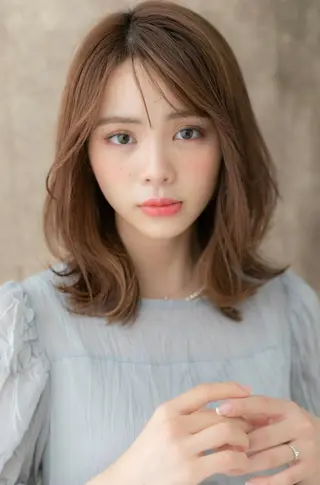 ミディアム カラー パーマ 似合わせ✨透明感🫧 佐藤優斗のヘアスタイル