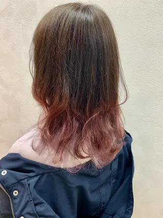 セミロング カラー 加藤（旧姓　今竹） 遥花のヘアスタイル