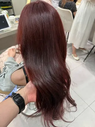 セミロング カラー shion 透明感カラーのヘアスタイル