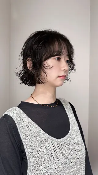 ショート パーマ 🌀渋谷ボブパーマ 🌀河野瑠太のヘアスタイル