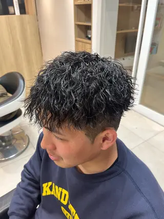 ショート パーマ メンズ ブリーチパーマ🌍 正木天のヘアスタイル