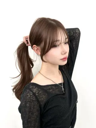 セミロング カラー 🇰🇷韓国風くびれ ヘア🇰🇷中村優大のヘアスタイル