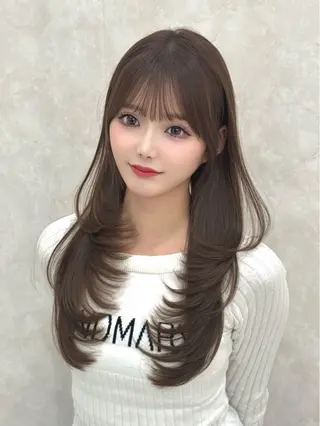 ロング カラー MAEUL   NAGOYA所属・kaho /レイヤーカットのヘアスタイル