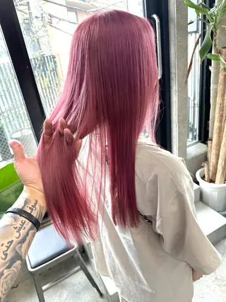 セミロング カラー OVER→三軒茶屋 /縮毛矯正・髪質改善のヘアスタイル