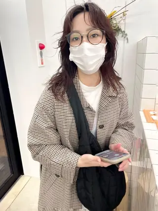 ミディアム パーマ 関 京磨のヘアスタイル