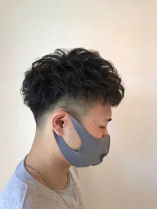 ショート パーマ メンズ JUNTA 梅田茶屋町のヘアスタイル