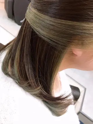 ミディアム カラー ヘアアレンジ R ri R takagiのヘアスタイル