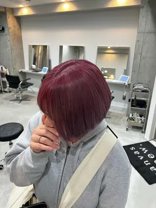 ショート カラー 🌝ぷる艶ハイトーン 柔らかヘア🍅まあやのヘアスタイル