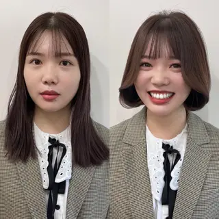 ショート カラー 韓国×髪質改善💊 似合わせ/武田涼のヘアスタイル