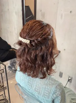 ミディアム ヘアアレンジ あかね☆ヘアアレンジ /ボブ/縮毛矯正のヘアスタイル