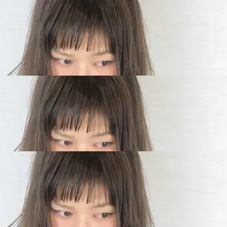 ロング カラー 韓国レイヤーカット/ ダブルカラーのヘアスタイル