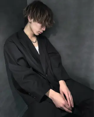 ショート excia渋谷所属・曲がる縮毛矯正 センターパート/翼のヘアスタイル