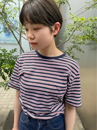 ショート カラー パーマ ヘアアレンジ メンズ キッズ ネイル マツエク・マツパ umu.［韓国ヘア /ダウンパーマ］のヘアスタイル