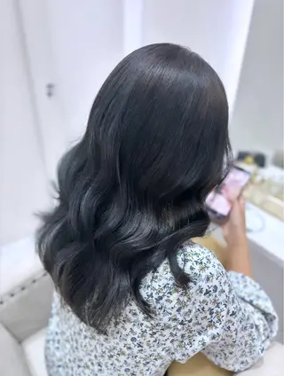 ロング カラー こまつ まりやのヘアスタイル