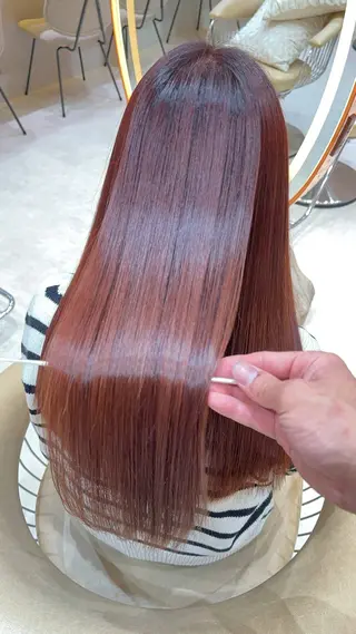 ロング カラー レイヤー❣️縮毛矯正 川村利幸のヘアスタイル