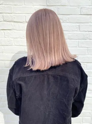 ミディアム カラー 似合わせハイトーン 🍯ayumi🍯のヘアスタイル