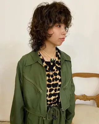 ミディアム パーマ DIXBON所属・メンズパーマ ナカムラヒロトのヘアスタイル