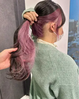 ロング カラー インナーカラー/レイ ヤーカット♡/マキシのヘアスタイル