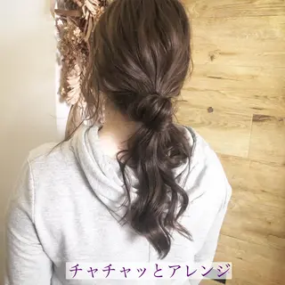 セミロング カラー テトネ タカシのヘアスタイル