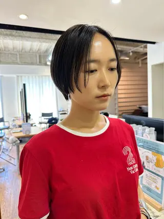 ショート ショート ボブ 梅田 木戸健人のヘアスタイル