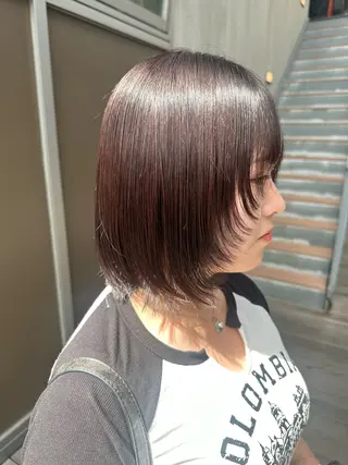 ショート カラー ブリーチ/艶カラー /縮毛矯正/みなのヘアスタイル