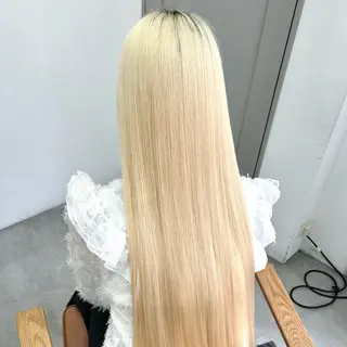 ロング ☘️透明感オリーブ/ 縮毛矯正ナミ☘️のヘアスタイル