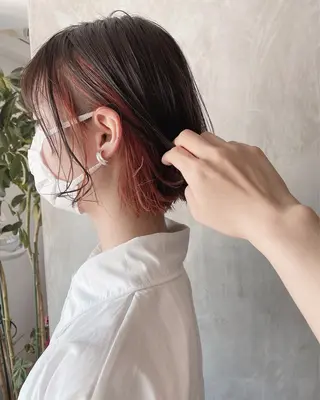 ショート カラー ヘアアレンジ stylist/蛯谷 珠里のヘアスタイル