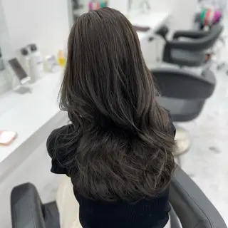 カラー 韓国風スタイル🪽 暗髪ヘア🪽のヘアスタイル