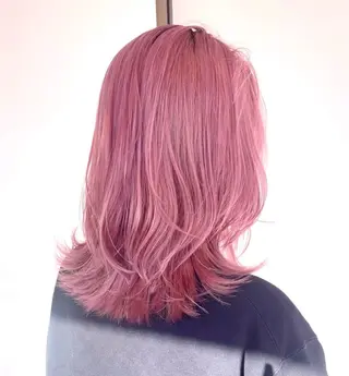 セミロング 💖saki ケアブリーチ💖のヘアスタイル