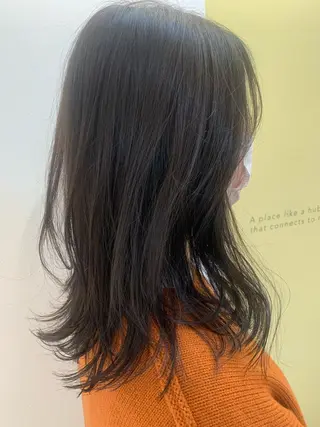 ミディアム カラー hub hair レイヤー/透明感のヘアスタイル