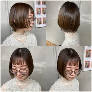 ショート カラー パーマ ヘアアレンジ BRUNTJET所属・MAEDA MADOKAのヘアスタイル